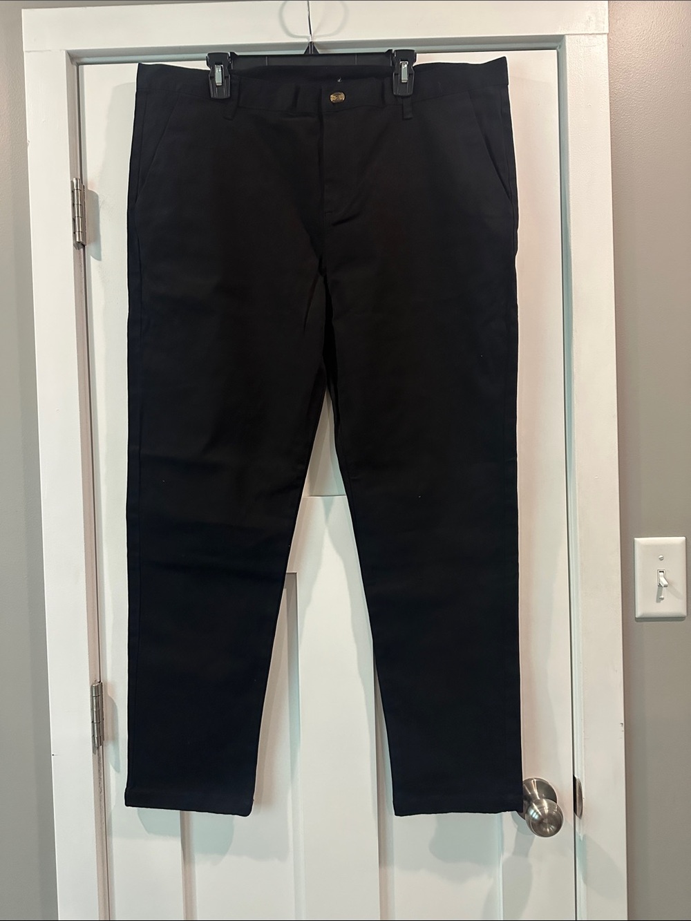 Men's Black Chinos - Classic Slim Fit